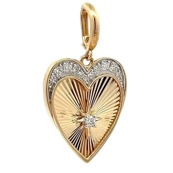 Heart Shape Diamond Pendant Image 2 Miner's Den Jewelers Royal Oak, MI