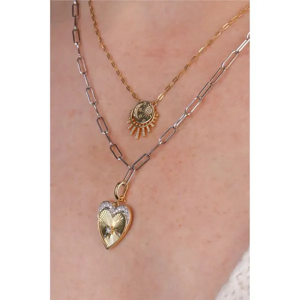 Heart Shape Diamond Pendant Image 3 Miner's Den Jewelers Royal Oak, MI