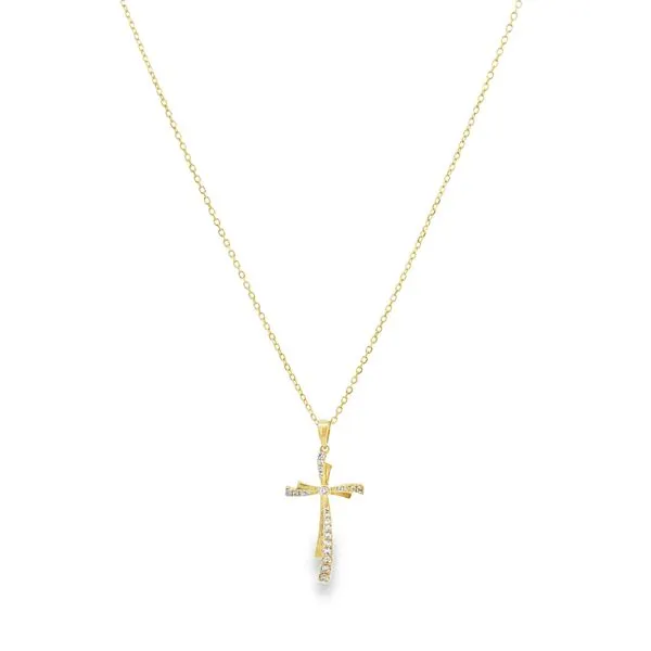 Diamond Cross Necklace Image 2 Miner's Den Jewelers Royal Oak, MI
