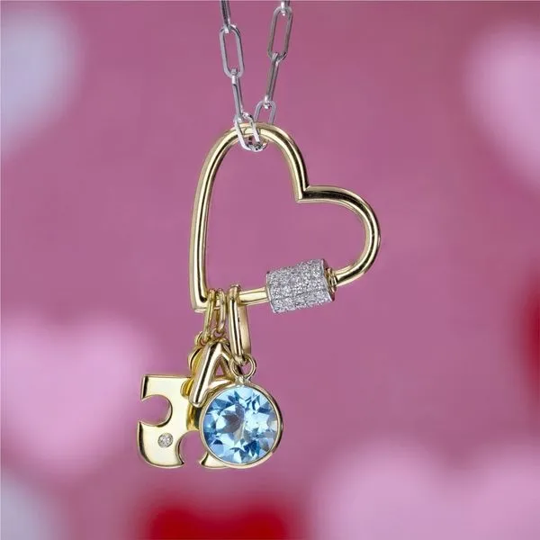 Heart Lock Pendant (Charm & Charm Holder) Image 4 Miner's Den Jewelers Royal Oak, MI