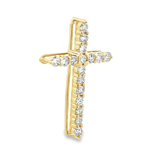 Diamond Cross Pendant Image 2 Miner's Den Jewelers Royal Oak, MI