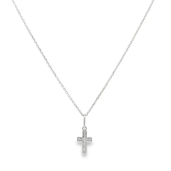 Diamond Cross Necklace Image 2 Miner's Den Jewelers Royal Oak, MI