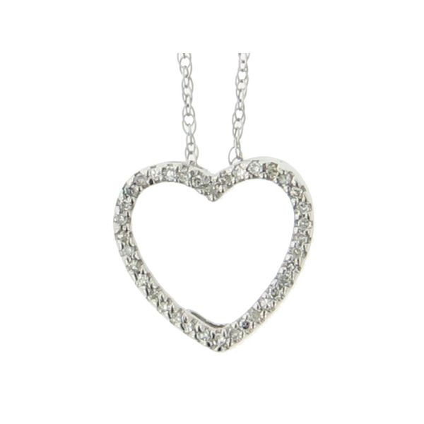 White Gold & Diamond Heart Necklace Miner's Den Jewelers Royal Oak, MI