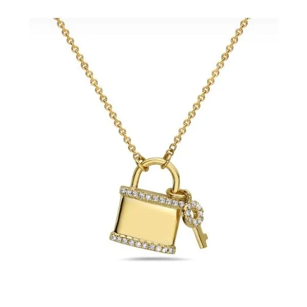 Lock & Key Diamond Necklace Miner's Den Jewelers Royal Oak, MI