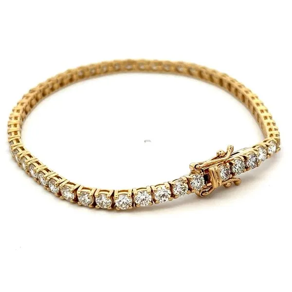 5.51ctw Yellow Gold Diamond Tennis Bracelet Image 2 Miner's Den Jewelers Royal Oak, MI