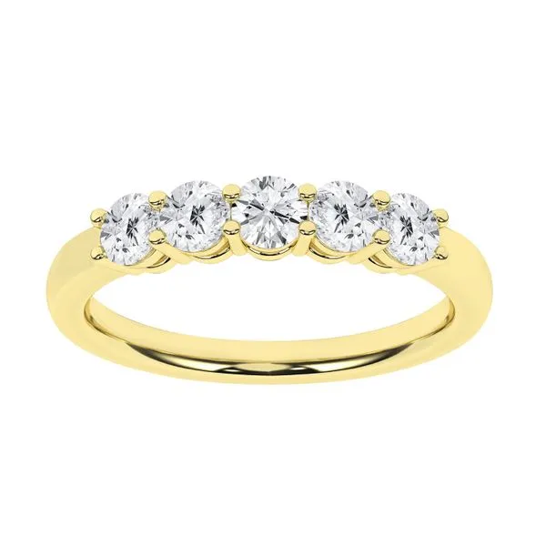 14K Yellow Gold Shared Prong Lab Grown Diamond Ring ̵...