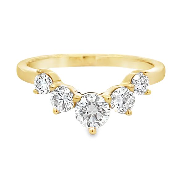 5-Stone Contour Band (Round) Image 4 Miner's Den Jewelers Royal Oak, MI