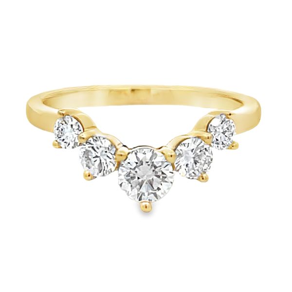 5-Stone Contour Band (Round) Image 4 Miner's Den Jewelers Royal Oak, MI