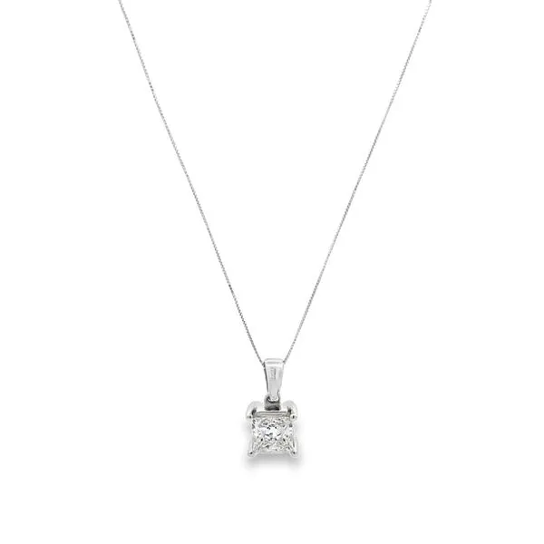 Princess Cut Lab Grown Diamond Solitaire Pendant – ...