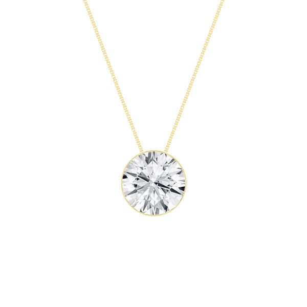 Seamless™ 1.00ct Lab Grown Diamond Solitaire Pendant – 14K White Gold Miner's Den Jewelers Royal Oak, MI