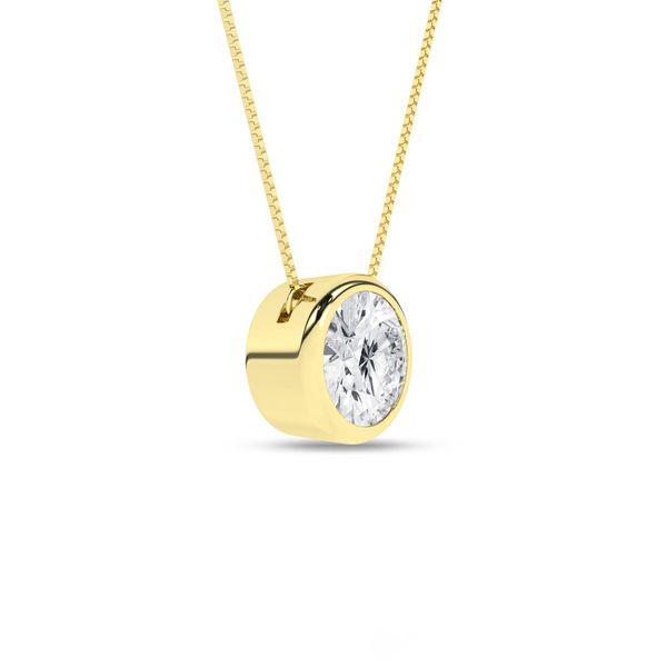 14K Yellow Gold Bezel Set Lab Grown Diamond Pendant – 0.50ct E/F VS2 Miner's Den Jewelers Royal Oak, MI