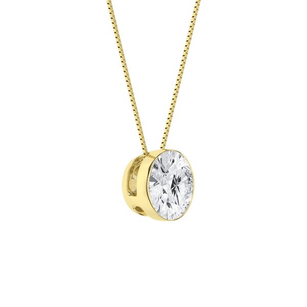 Seamless™ 1.00ct Lab Grown Diamond Solitaire Pendant – 14K White Gold Image 2 Miner's Den Jewelers Royal Oak, MI