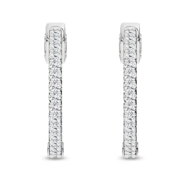 Inside-Out Hoop Earrings (Round) Image 3 Miner's Den Jewelers Royal Oak, MI