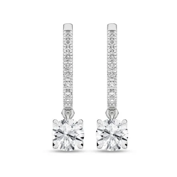 Lab Grown Diamond Drop Hoop Earrings – 2 1/3ctw
