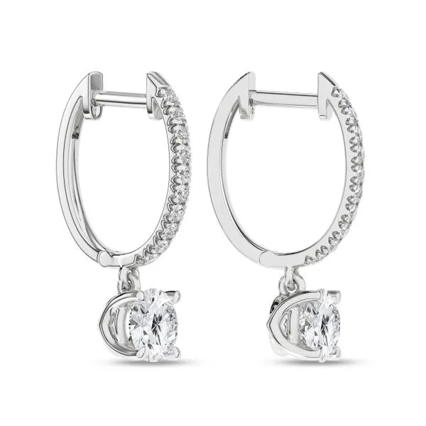 Lab Grown Diamond Drop Hoop Earrings – 2 1/3ctw
