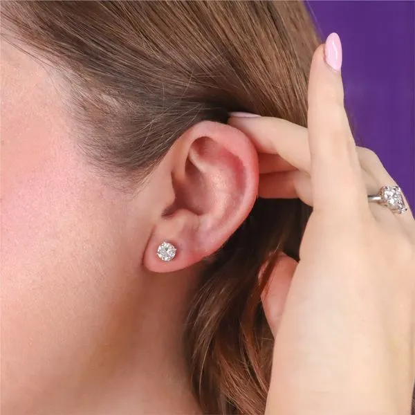 1.0ctw Lab Grown Diamond Studs Image 3 Miner's Den Jewelers Royal Oak, MI