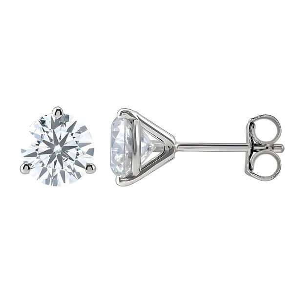 3.00ctw Lab Grown Diamond Stud Earrings Image 2 Miner's Den Jewelers Royal Oak, MI