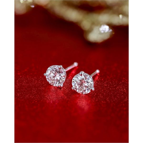 1.0ctw Lab Grown Diamond Stud Earrings Image 2 Miner's Den Jewelers Royal Oak, MI