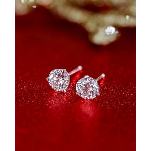 1.0ctw Lab Grown Diamond Stud Earrings Image 2 Miner's Den Jewelers Royal Oak, MI