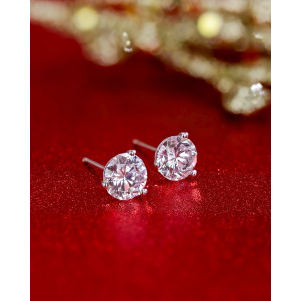 2.00ctw Lab Grown Diamond Stud Earrings Image 3 Miner's Den Jewelers Royal Oak, MI