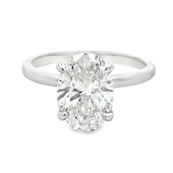 3.05ct Oval Lab Grown Solitaire Engagement Ring Miner's Den Jewelers Royal Oak, MI