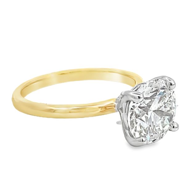 3.10ct Round Lab Grown Solitaire Engagement Ring Image 2 Miner's Den Jewelers Royal Oak, MI