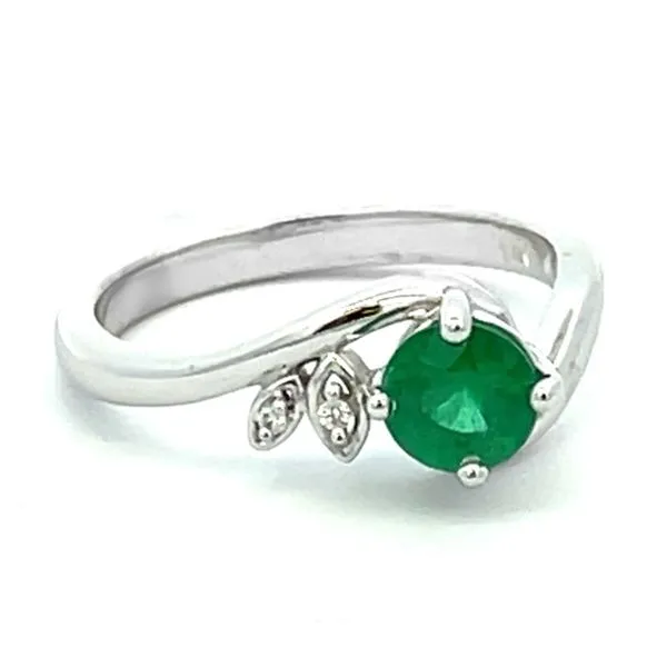 Emerald & Diamond Organic Style Ring similar item image