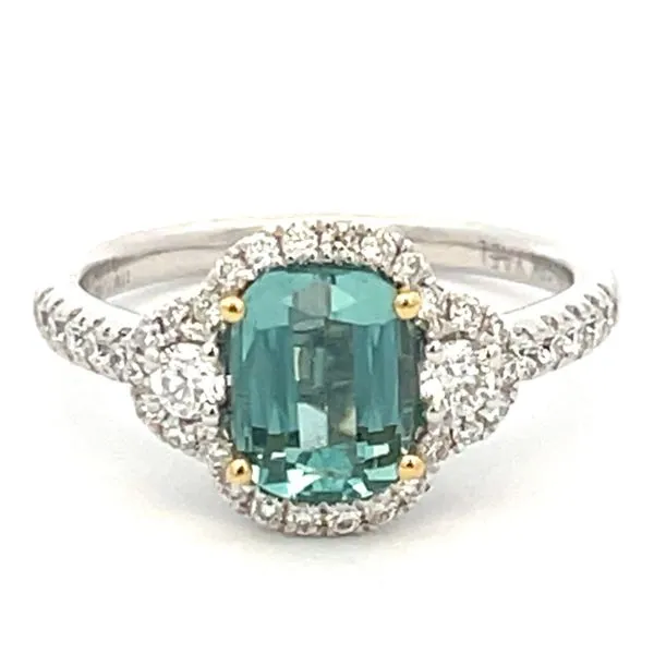 18K Green Tourmaline & Diamond Ring similar item image
