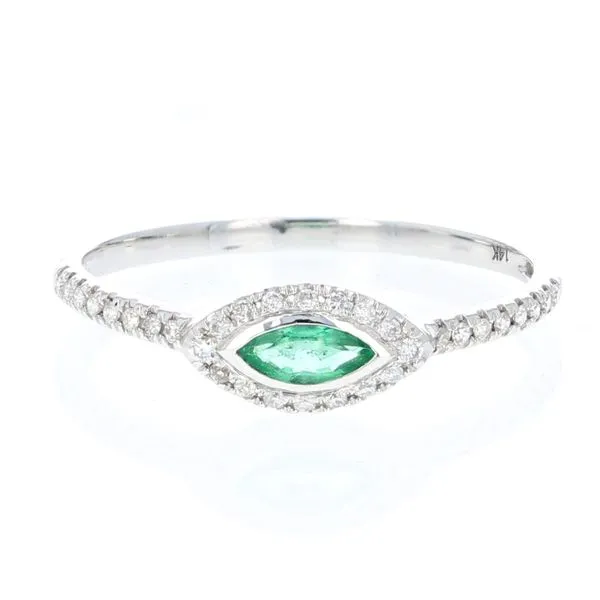 Marquise Emerald & Diamond Halo Ring similar item image