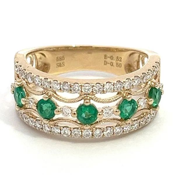 Emerald & Diamond Ring Miner's Den Jewelers Royal Oak, MI