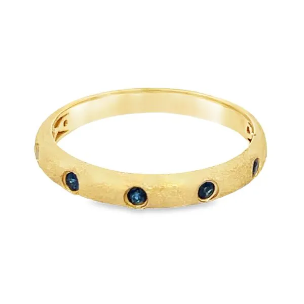 Satin Sapphire Bezel Ring