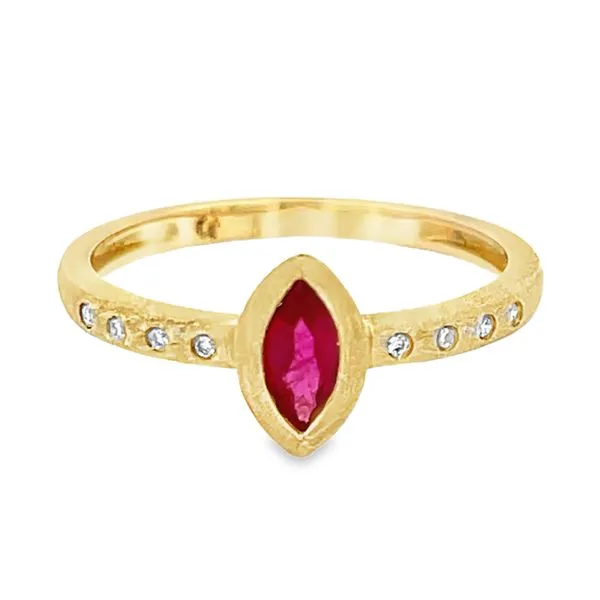 Ruby & Diamond Bezel Ring