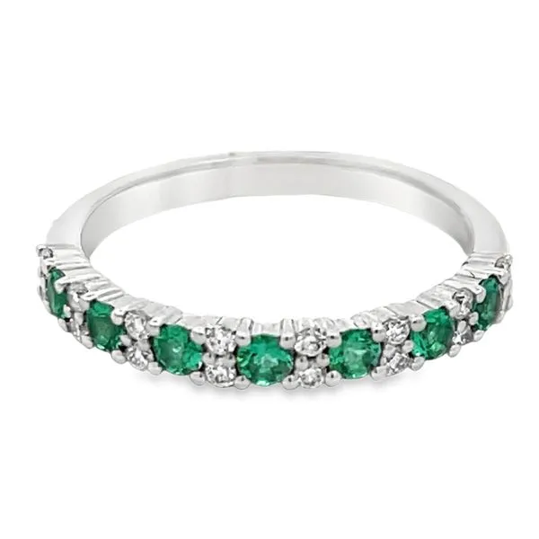 Emerald & Diamond Fancy Band Miner's Den Jewelers Royal Oak, MI