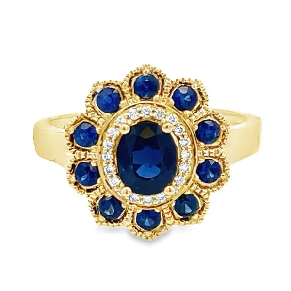 Sapphire & Diamond Ring Image 2 Miner's Den Jewelers Royal Oak, MI