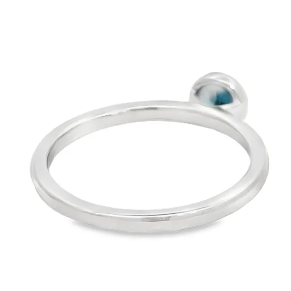 London Blue Topaz Bezel Ring Image 2 Miner's Den Jewelers Royal Oak, MI