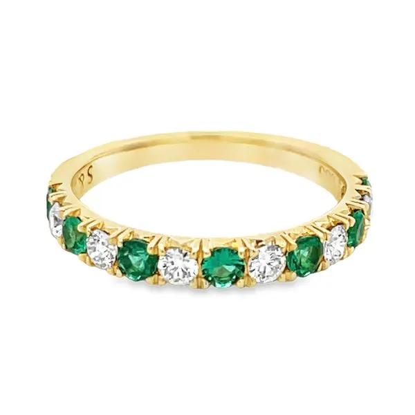 Emerald & Diamond Band Miner's Den Jewelers Royal Oak, MI
