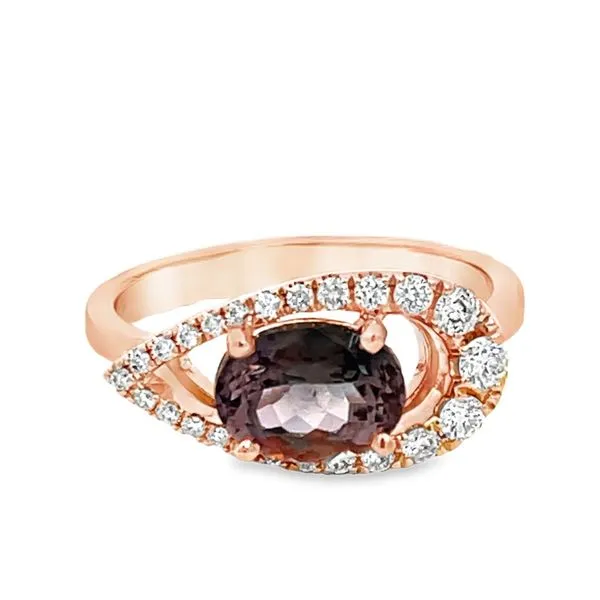 Pink Tourmaline & Diamond Ring Miner's Den Jewelers Royal Oak, MI