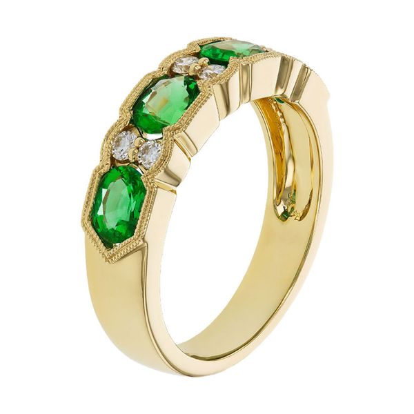 Emerald & Diamond Ring Image 3 Miner's Den Jewelers Royal Oak, MI