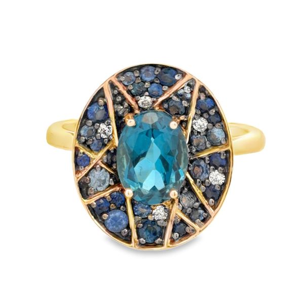 London Blue Topaz, Sapphire, & Diamond Ring Miner's Den Jewelers Royal Oak, MI