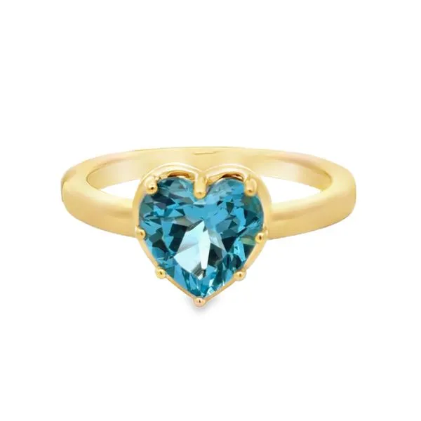 Blue Topaz 8mm Heart Shape Ring Miner's Den Jewelers Royal Oak, MI
