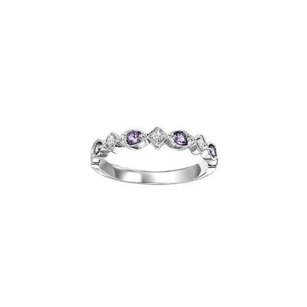 White 10 Karat Modern Stackable Ring Miner's Den Jewelers Royal Oak, MI