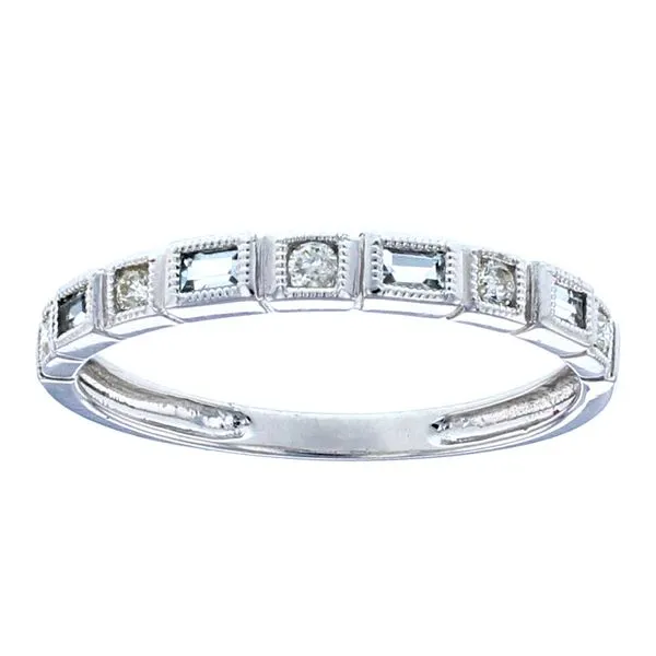 White 10 Karat Modern Stackable Ring similar item image
