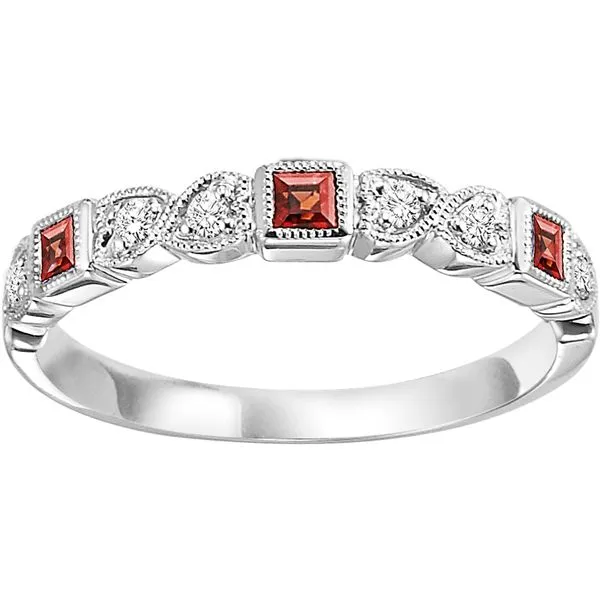 White 10 Karat Modern Stackable Ring similar item image