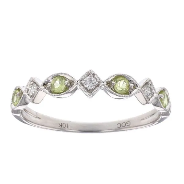 10K White Modern Stackable Ring