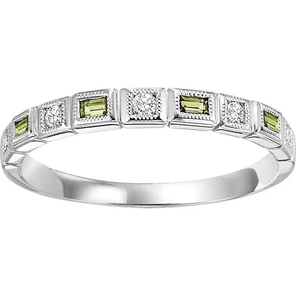 10K White Modern Stackable Ring