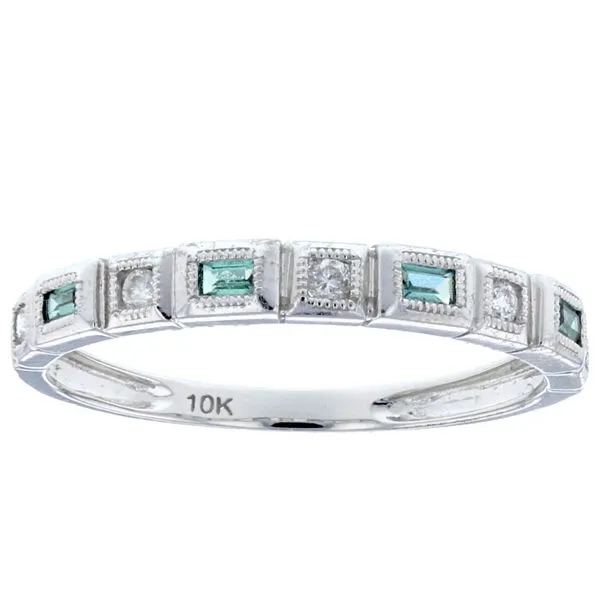 White 10 Karat Modern Stackable Ring Miner's Den Jewelers Royal Oak, MI