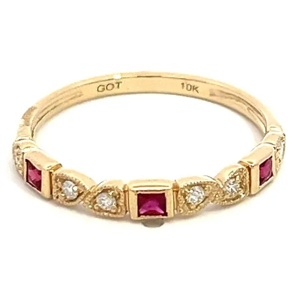 Yellow 10K Stackable Ruby Ring Miner's Den Jewelers Royal Oak, MI