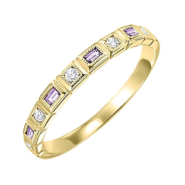 Created Alexandrite & Diamond Stacking Ring Miner's Den Jewelers Royal Oak, MI