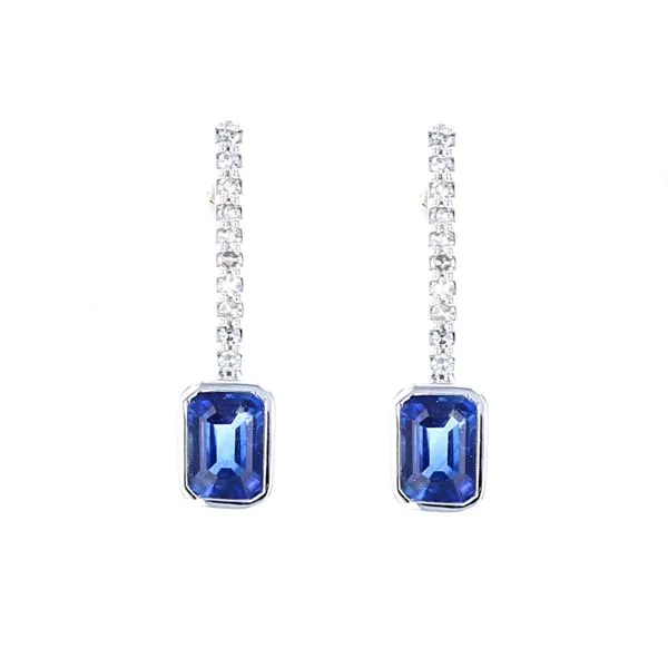 Sapphire & Diamond Drop Earrings