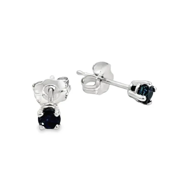 3mm Round Sapphire Earrings
